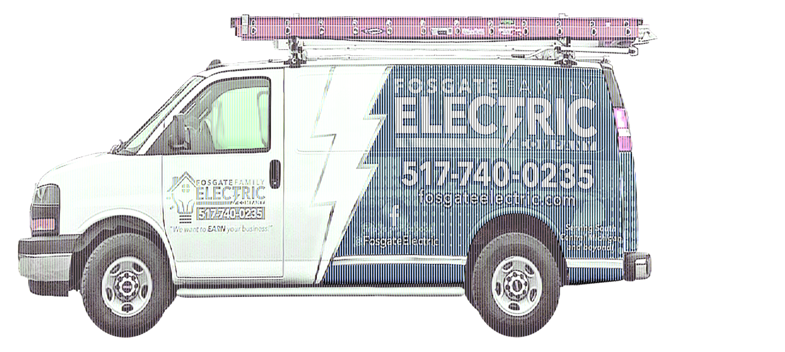 Fosgate Family Electric service van wrap