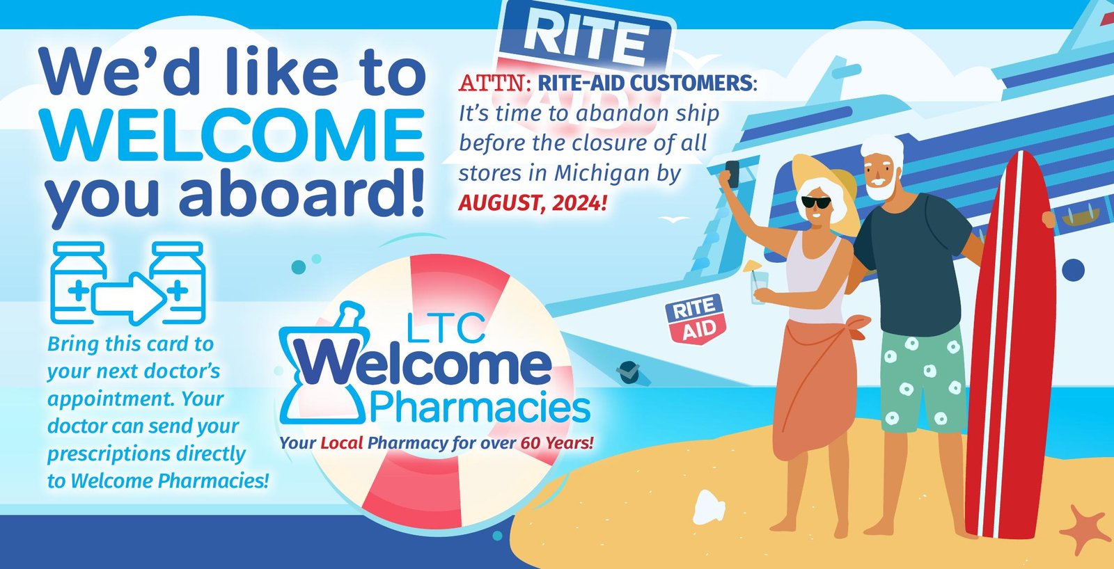 LTC Welcome Pharmacies EDDM mailer front